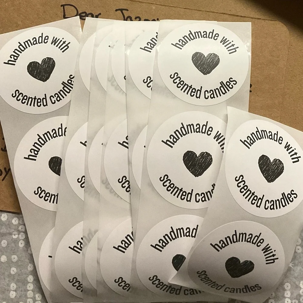 50 Handmade With Love Stickers